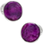 Cufflinks Inc Sterling Silver Classic Round Sugilite Nebula Cufflinks - Silver/Purple