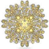 Swarovski Eternal Flower Brooch - Silver/Yellow