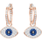 Swarovski Symbolic Evil Eye Hoop Earrings - Rose Gold/Crystal