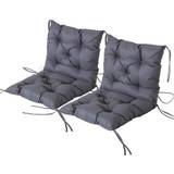 Chair Cushions OutSunny Alfresco 2-Pack Chair Cushions Grey (98x50cm)