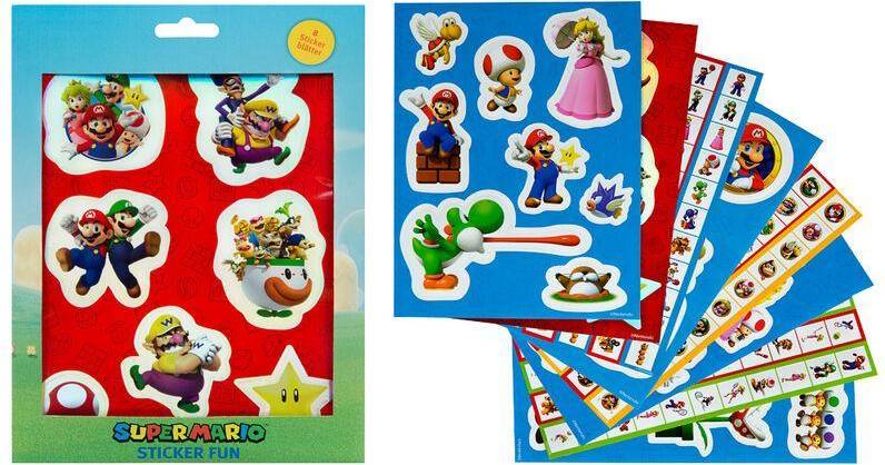 Nintendo Super Mario Bros Klistermärken pack 12 sheets • Price