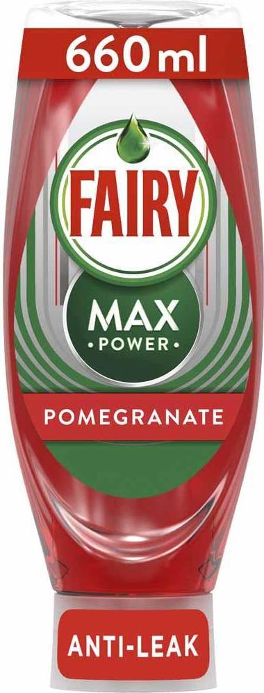 Fairy washing up liquid Fairy Max Power Pomegranate Washing Up Liquid 660ml