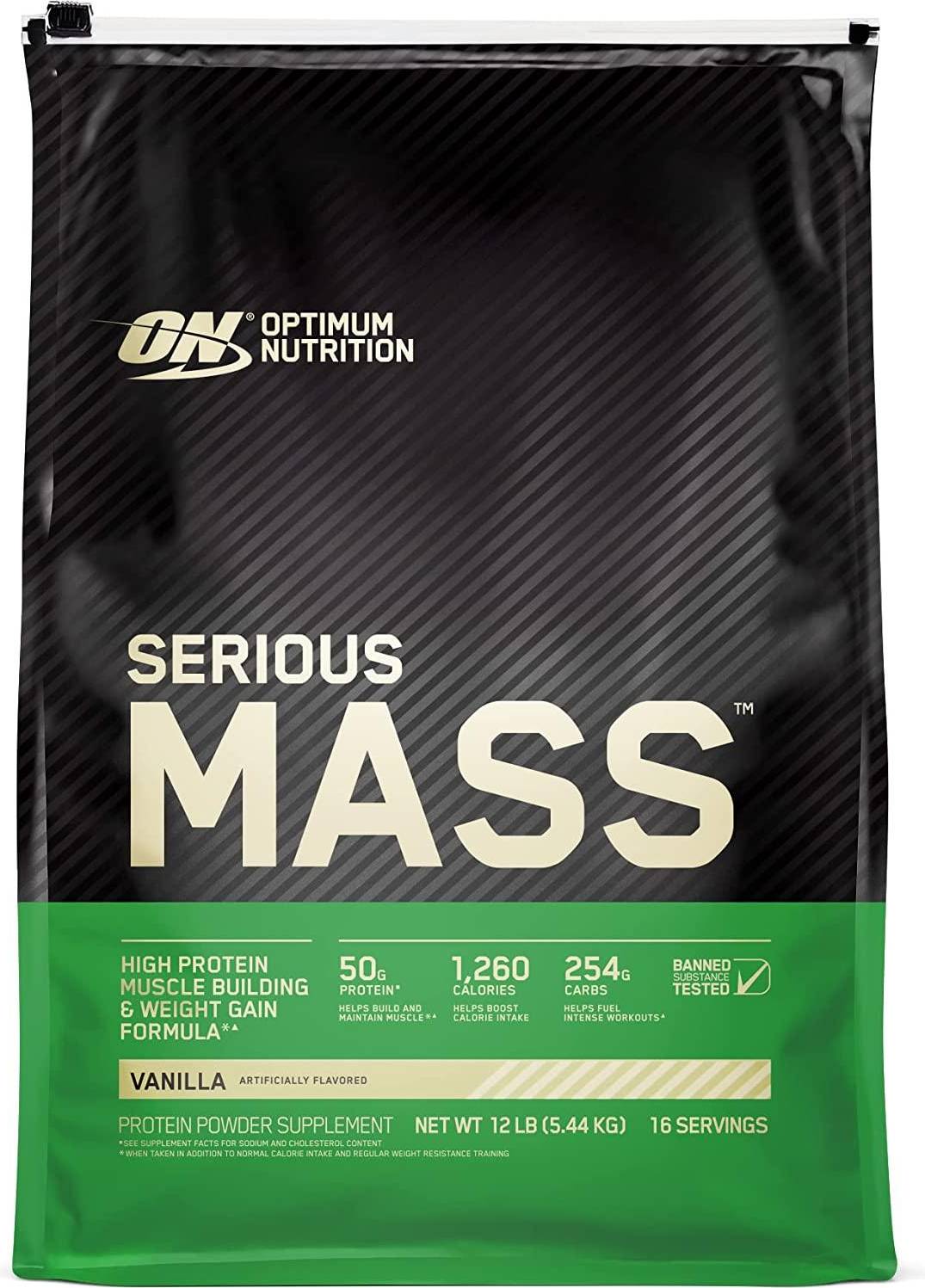 Optimum Nutrition Serious Mass Weight Gainer Vanilla 5.44kg
