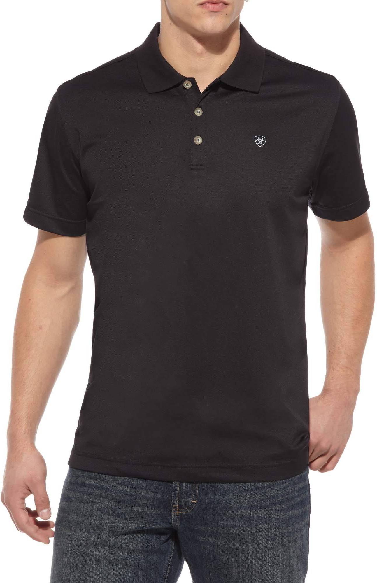 Ariat Men's Tek Polo Shirt - Black • Find prices