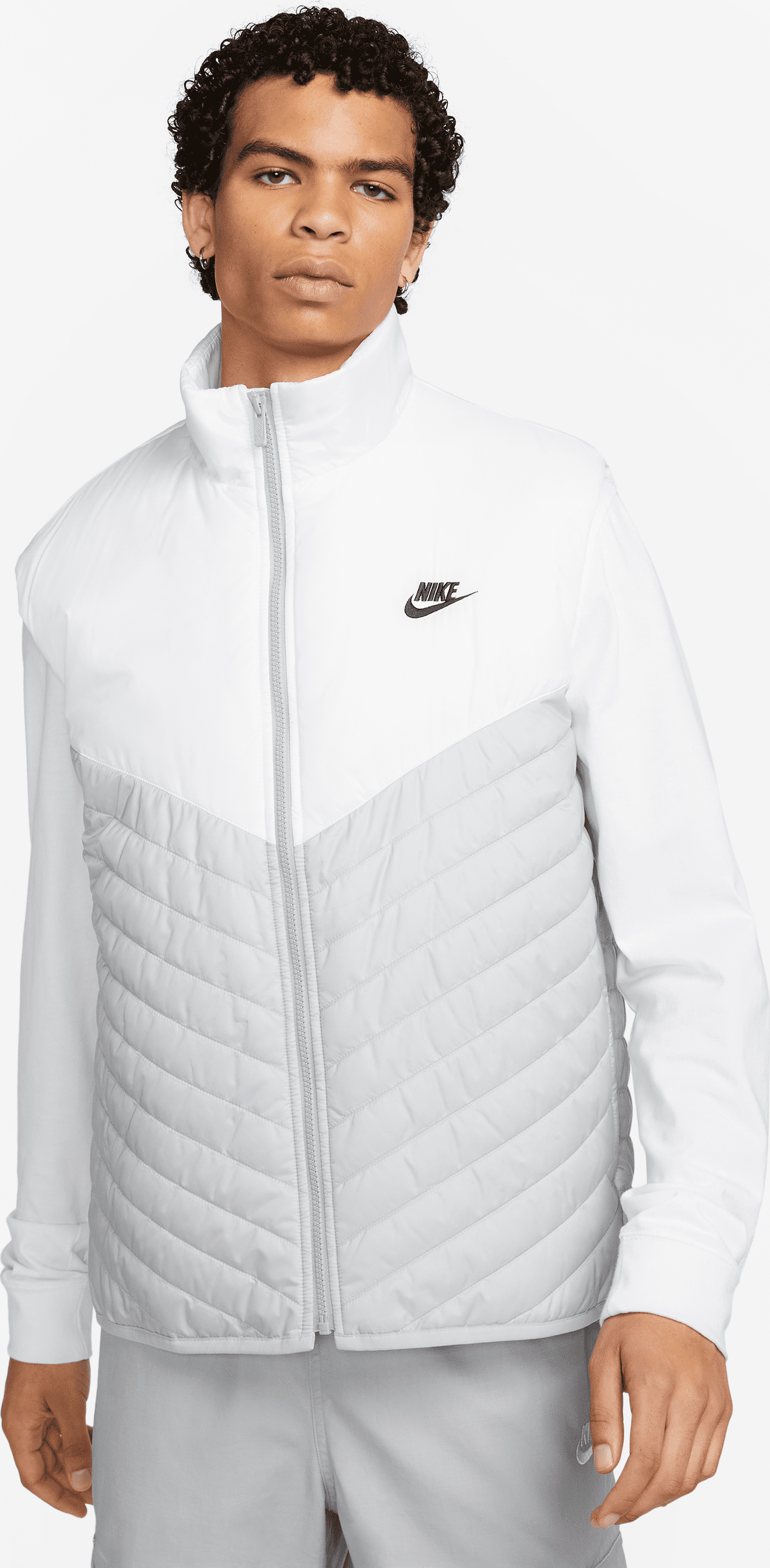 Nike Therma-FIT Windrunner Men's Midweight Puffer Gilet Grey