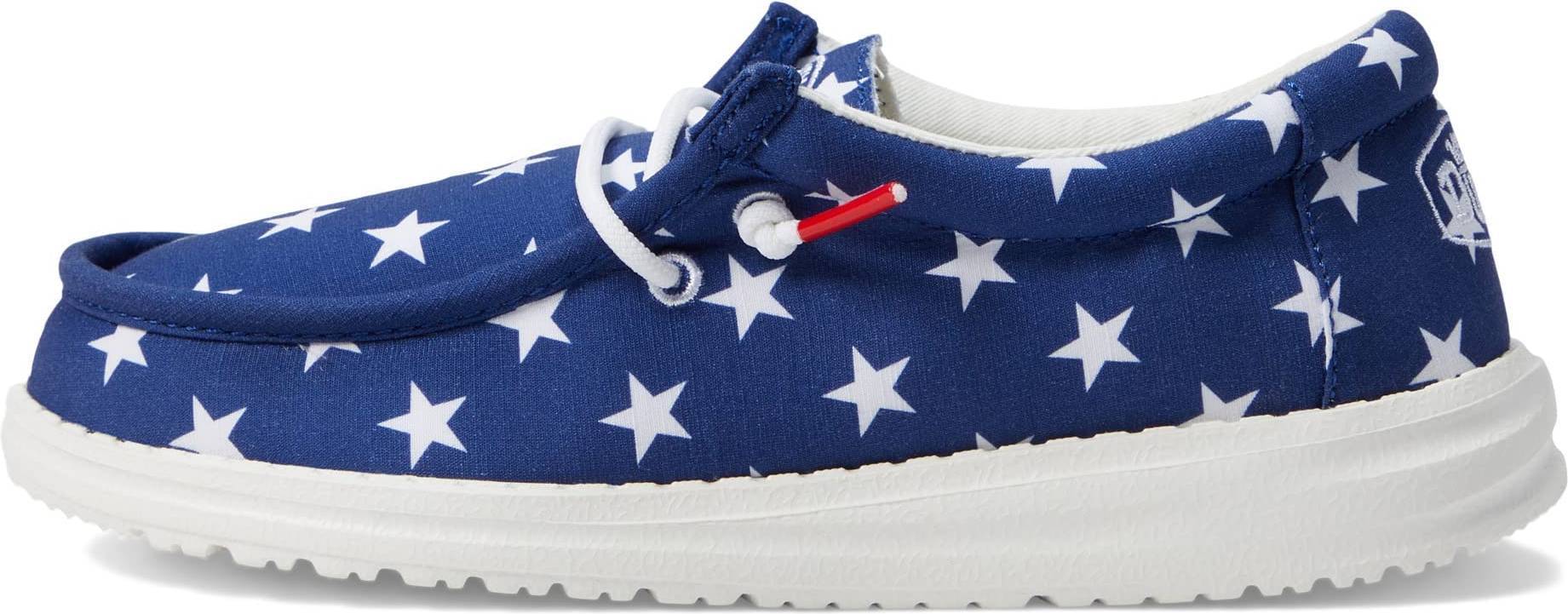 Hey Dude Wally Youth Patriotic American Flag Boys Shoes Multi-Colored ...