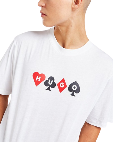 Hugo Boss Doober Cards T-shirt - White • Prices