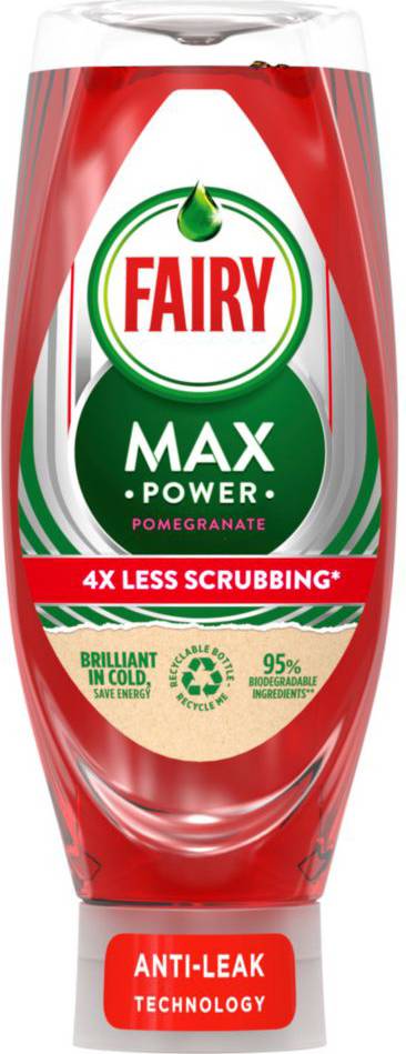Fairy washing up liquid Fairy Max Power Pomegranate Up Liquid 640ml