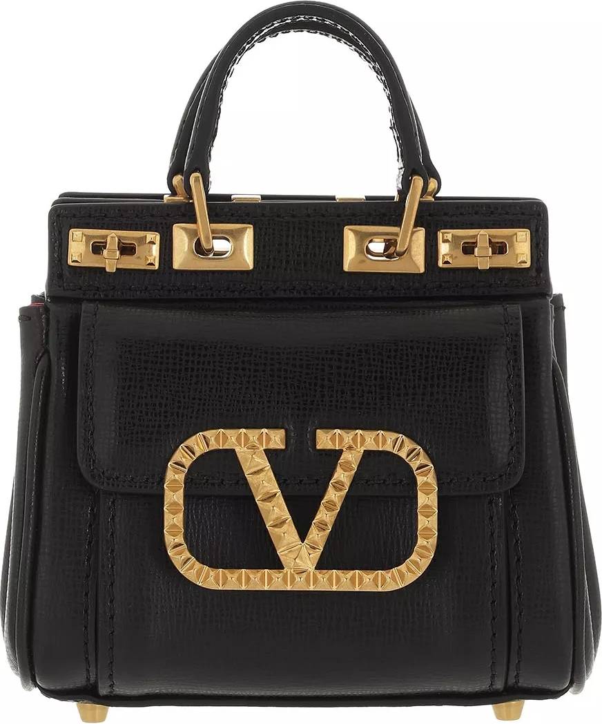 Valentino Garavani Rockstud Alcove Mini Handle Bag - Black • Price