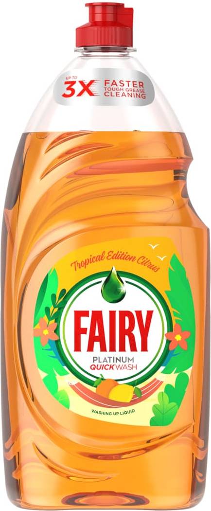 Fairy Platinum Quickwash Citrus Grove Liquid, 820ml