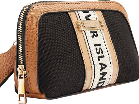 River Island Ri Monogram Crossbody Bag - Black • Price