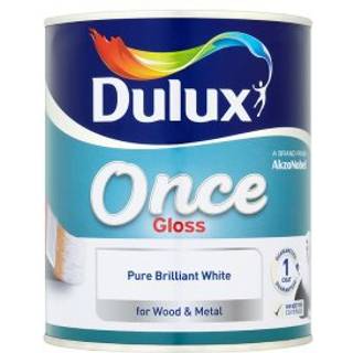 Dulux Once Gloss Metal Paint, Wood Paint White 2.5L
