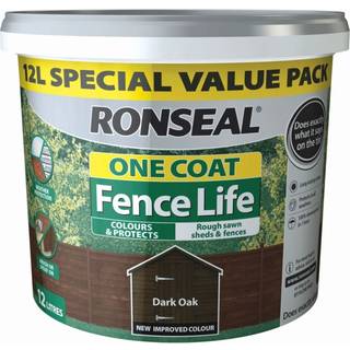 Ronseal One Coat Fence Life Wood Paint Brown 12L
