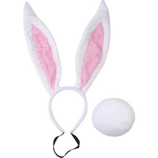 Bristol Novelty Childrens/Kids Bunny Big Ear Set (One Size) (White)