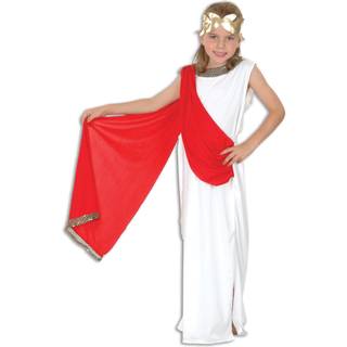 Bristol Novelty Childrens/Girls Goddess Costume (XL) (White/Red/Gold)