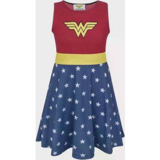 Wonder Woman Girls Costume Dress (11-12 Years) (Red/Blue/Gold)