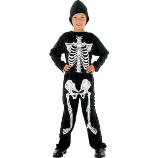 Bristol Novelty Childrens/Kids Skeleton Jumpsuit (M) (Black/White)