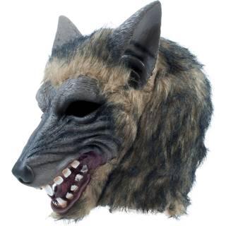 Bristol Novelty Unisex Adults Brindle Effect Wolf Mask (One Size) (Multicoloured)