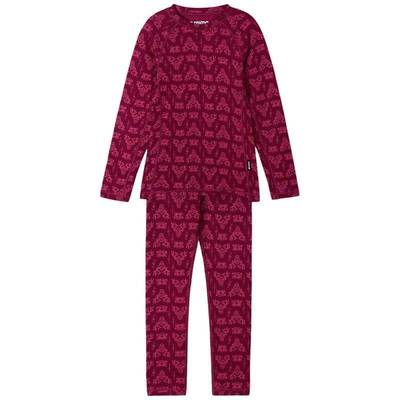 Reima Kid's Wool Base Layer Set Taival - Jam Red (536434-3958)