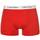 Calvin Klein Cotton Stretch Trunks 3-pack - White/Red Ginger/Pyro Blue