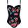 Pour Moi Reef Padded Strapless Underwired Swimsuit - Black/Red