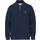 Lacoste Zippered Stand Up Collar Cotton Sweatshirt -Navy Blue