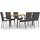 vidaXL 3072494 Dining Set, 1 Table inkcl. 6 Chairs