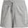 adidas Women's Essentials Slim Logo Shorts - Medium Grey Heather/White