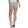 adidas Women's Essentials Slim Logo Shorts - Medium Grey Heather/White