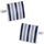 Cufflinks Inc Striped Square Cufflinks - Silver/Pink/Blue