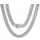 Steeltime Classic Cuban Chain Link Necklace - Silver