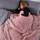 Brentfords Teddy Fleece Weight blanket 4kg Silver, Pink, Grey (152.4x127cm)