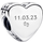 Pandora Engravable Heart Charm - Silver