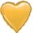Amscan Foil Ballon Heart Standard Gold