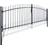 vidaXL Double Door Fence Gate with Spear Top 400x175cm