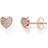 Thomas Sabo Glam & Soul Heart Stud Earrings - Rose Gold/Transparent