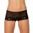 Camille Sheer Lace Boxer Shorts - Black