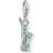 Thomas Sabo Statue of Liberty Silver Charm w. Green Enamel - 2.6cm (1140-007-6)