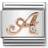 Nomination Composable Classic Link Letter A Charm - Silver/Rose Gold/White