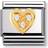 Nomination Composable Classic Link white Heart with Stones Charm - Silver/Gold/White