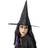 Smiffys Witch Hat Black Shiny