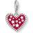 Thomas Sabo Charm Club Heart with Stars Charm Pendant - Silver/Red/White