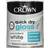 Crown Quick Dry Gloss Metal Paint, Wood Paint Brilliant White 0.75L