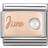 Nomination Composable Classic June Link Stainless Steel/ Rose Gold Charm w. Pearl - Silver/Rose Gold/Pearl
