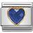Nomination Classic Multifaceted Heart Link Charm - Silver/Gold/Blue