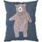 Bloomingville Cotton Pillow with Bear 15.7x19.7"