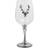 English Pewter Stag Head Red Wine Glass, White Wine Glass 35cl