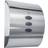 tectake Stainless steel round mailbox with newspaper tube