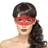 Smiffys Embroidered Lace Filigree Eyemask Red