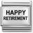 Nomination Composable Classic Happy Retirement Link Charm - Silver/Black